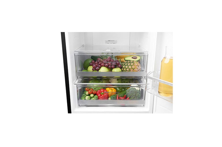 LG Frigorifero Combinato 10% Maniglie integrate Display esterno LED, GBB60BLFXS