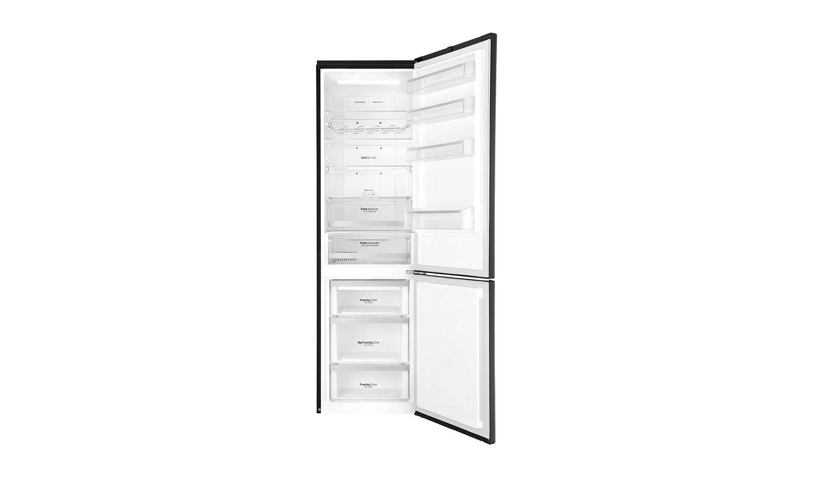 LG Frigorifero Combinato 10% Maniglie integrate Display esterno LED, GBB60BLFXS