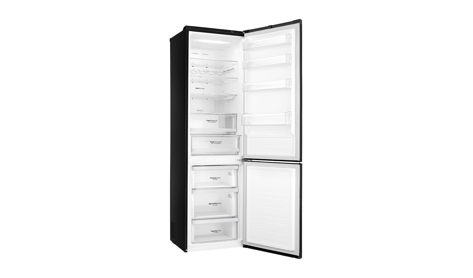 LG Frigorifero Combinato 10% Maniglie integrate Display esterno LED, GBB60BLFXS