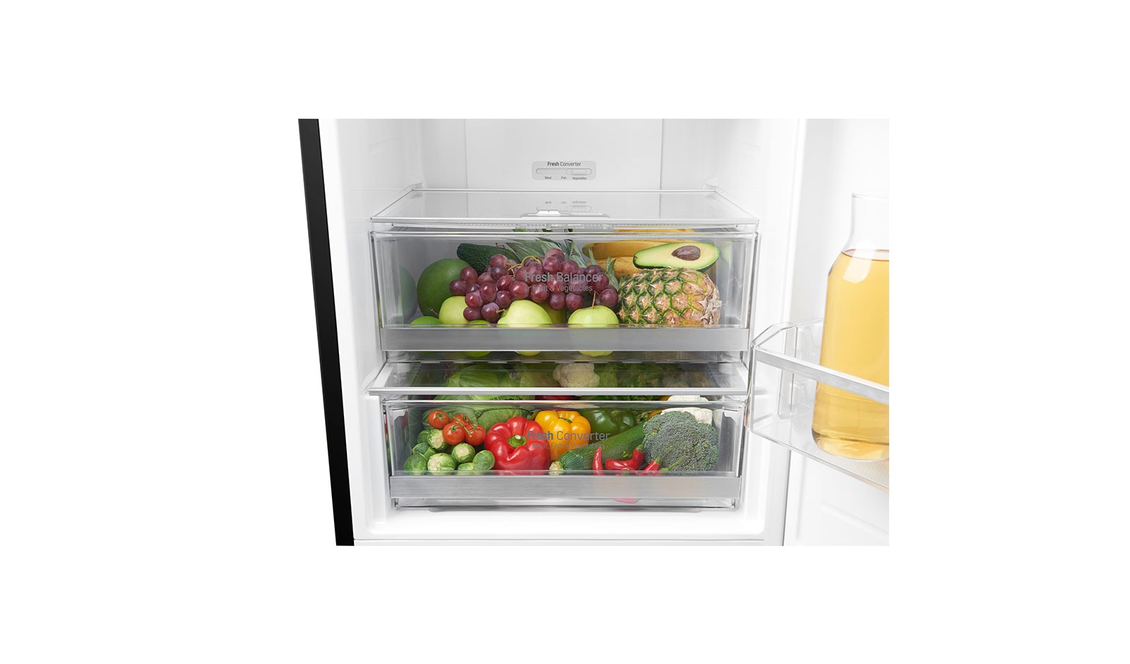LG Frigorifero Combinato 10% Maniglie integrate Display esterno LED, GBB60BLFXS