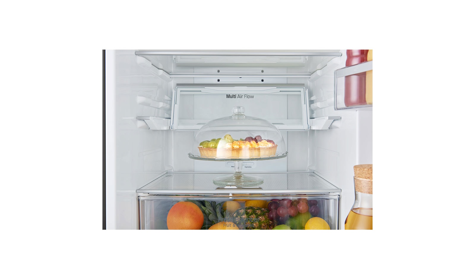 LG Frigorifero Combinato 10% Maniglie integrate Display esterno LED, GBB60BLFXS