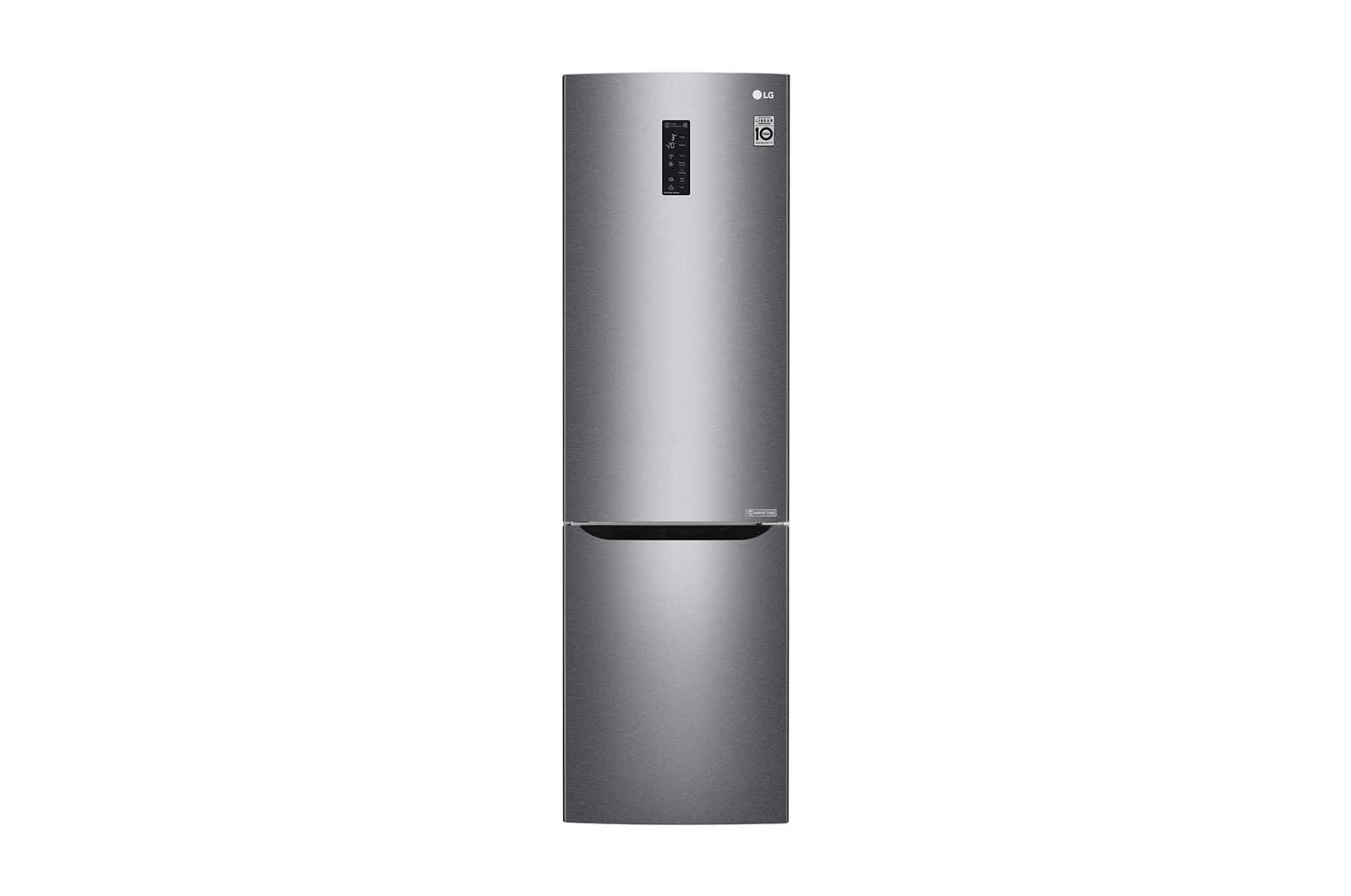 Vista frontale di LG Frigorifero Combinato  Maniglie integrate Display esterno LED GBB60DSMFS