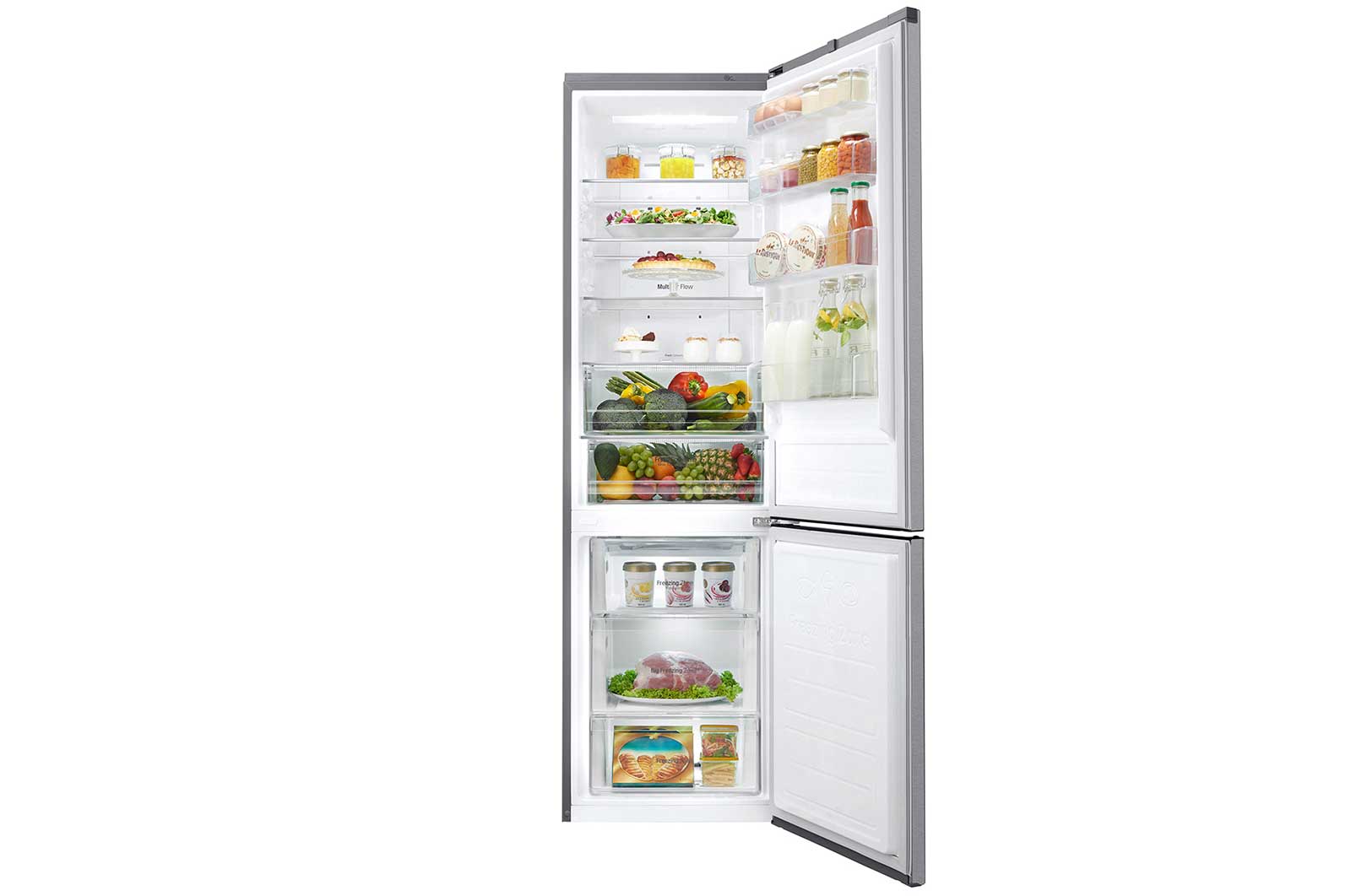 LG Frigorifero Combinato  Maniglie integrate Display esterno LED, GBB60DSMFS