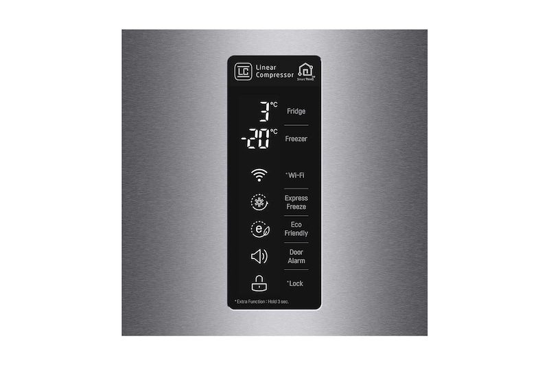 LG Frigorifero Combinato  Maniglie integrate Display esterno LED, GBB60DSMFS