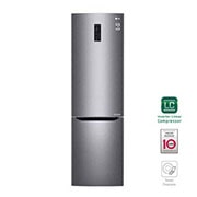 Vista frontale di LG Frigorifero Combinato  Maniglie integrate Display esterno LED GBB60DSMFS