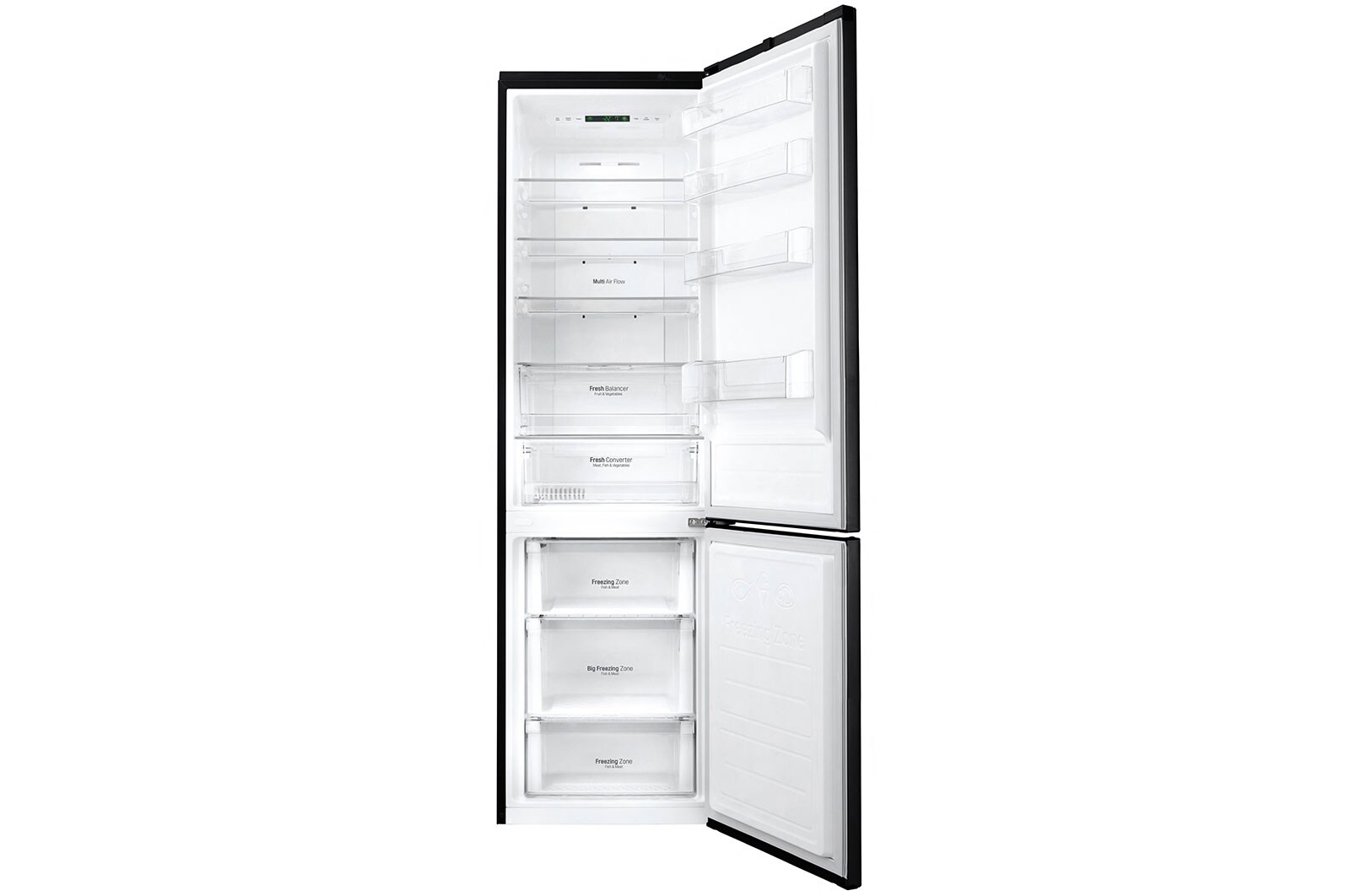 LG Frigorifero Combinato  Maniglie integrate Display interno LED, GBB60MCPFS