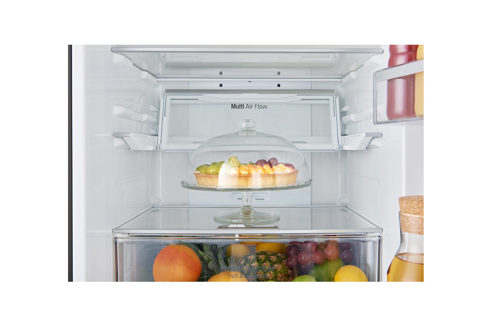 LG Frigorifero Combinato 10% Maniglie integrate Display esterno LED, GBB60MCYXS