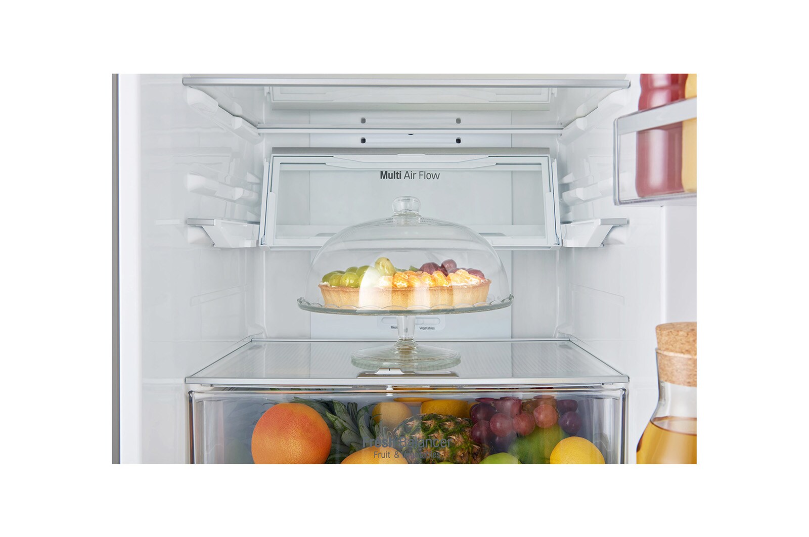 LG Frigorifero Combinato  Maniglie a barra Display esterno LED, GBB60NSFFB