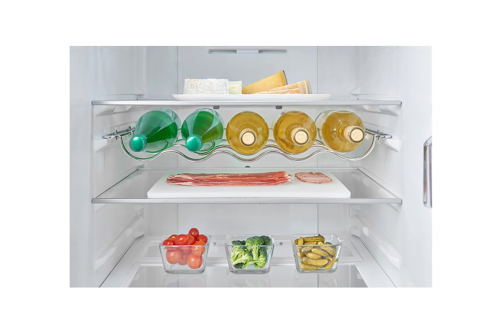 LG Frigorifero Combinato  Maniglie a barra Display esterno LED, GBB60NSFFB