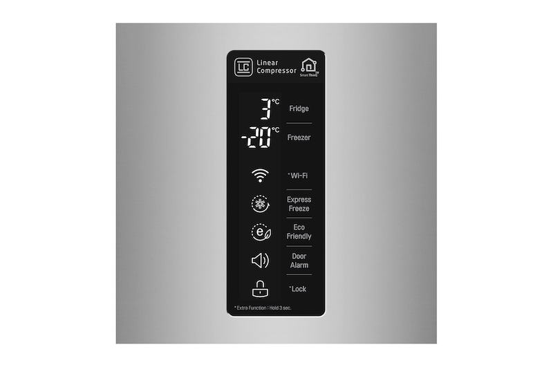 LG Frigorifero Combinato 10% Maniglie attive Display esterno LED, GBB60NSYXE