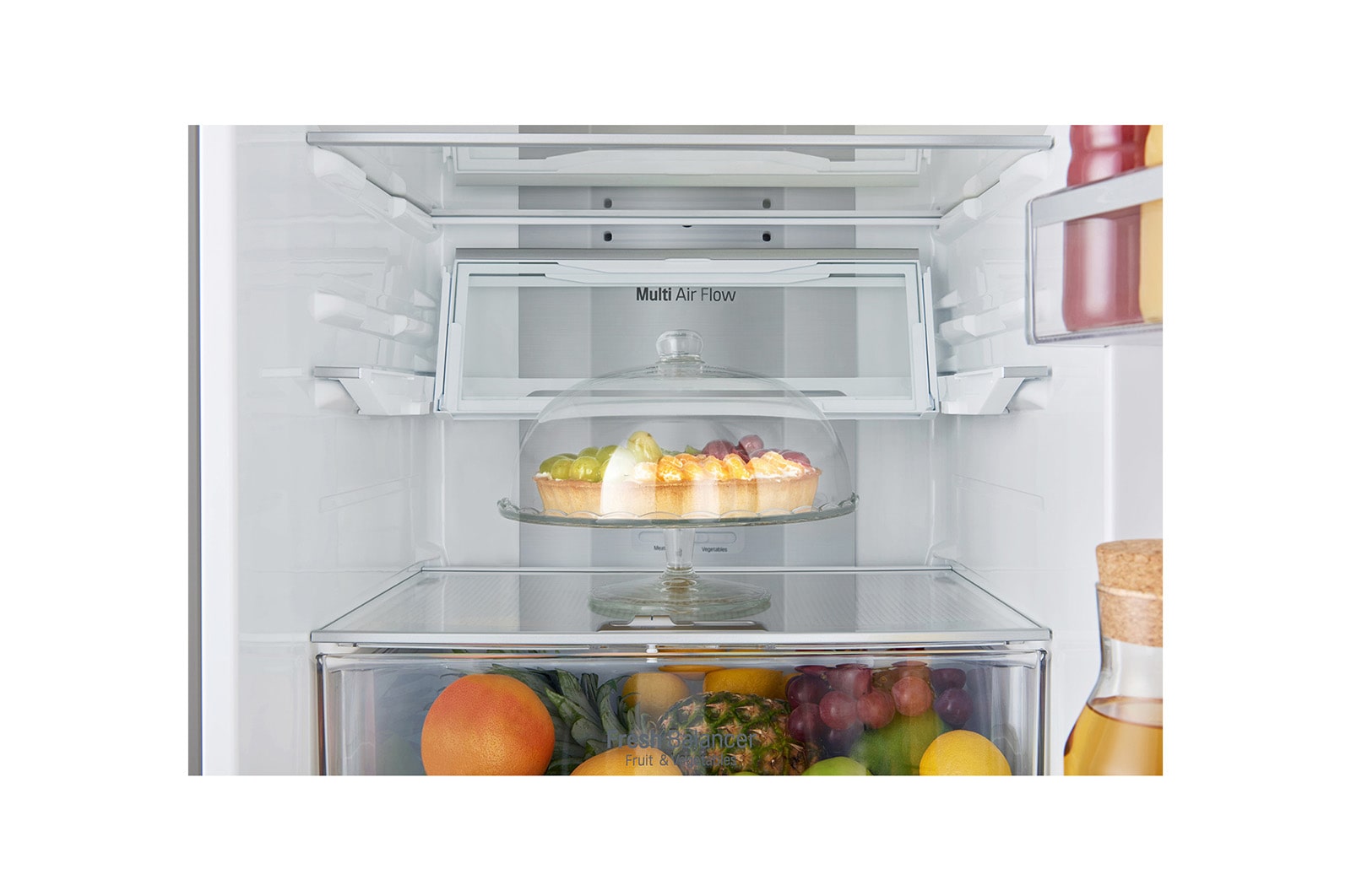 LG Frigorifero Combinato Centum System™  -30% Maniglie attive Display interno LED, GBB60NSZHE