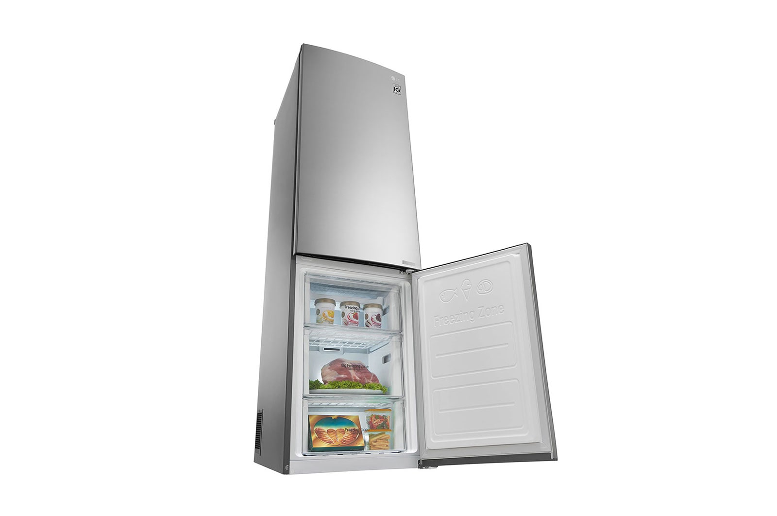 LG Frigorifero Combinato  Maniglie integrate Display interno LED, GBB60PZEFS2