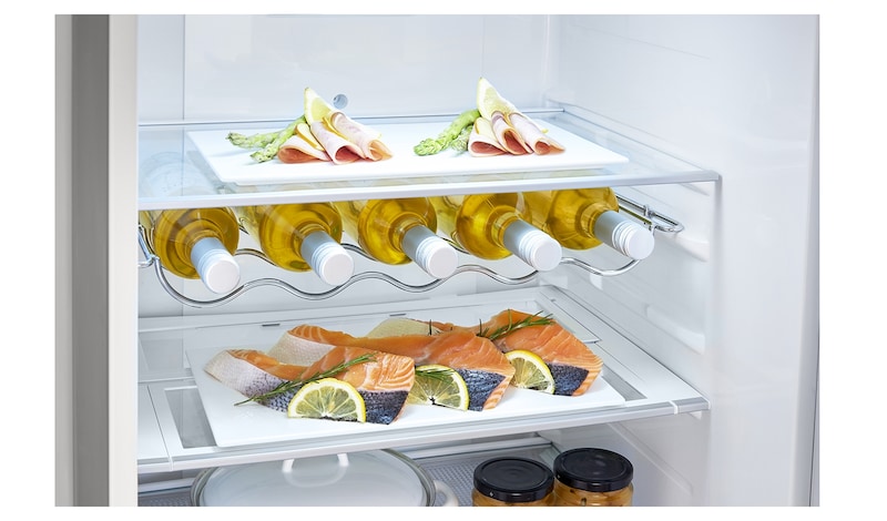 LG Frigorifero Combinato  Maniglie integrate Display esterno LED, GBB60PZFZS