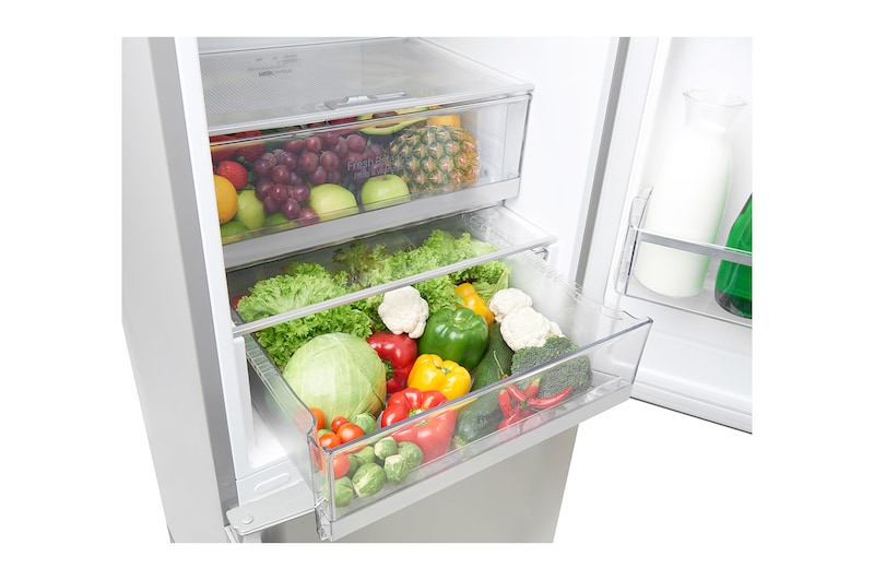 LG Frigorifero Combinato -10% Maniglie integrate Display interno LED, GBB60PZGXS