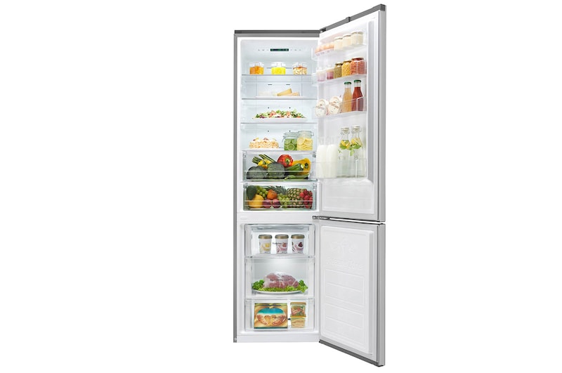 LG Frigorifero Combinato -10% Maniglie integrate Display interno LED finitura Inox Saffiano, GBB60SAPXS