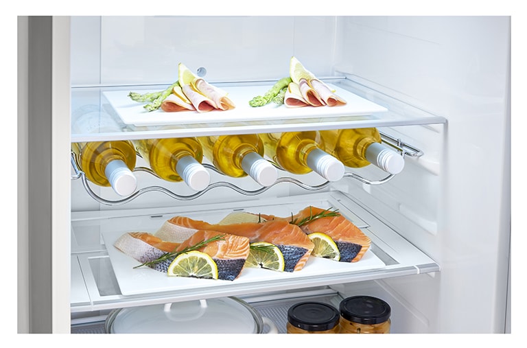 LG Frigorifero Combinato  Maniglie a barra attive Display esterno LED , GBB60SAYFE