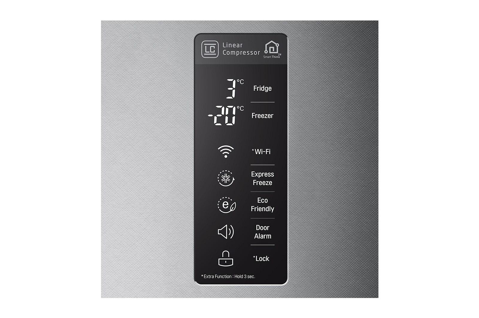 LG Frigorifero Combinato  -10% Maniglie a barra attive Display esterno LED, GBB60SAYXE