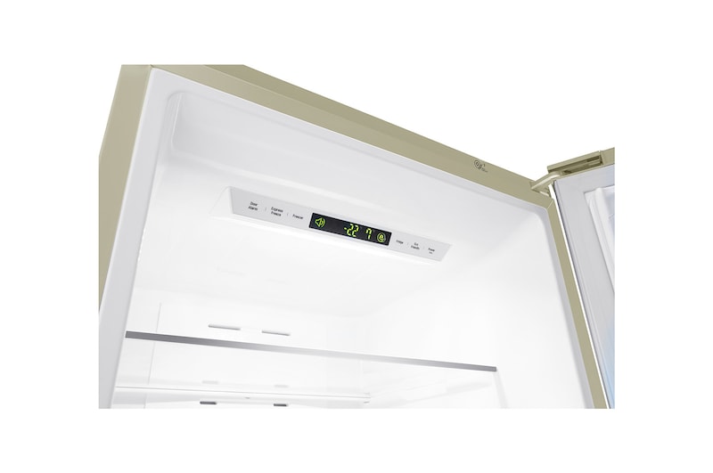 LG Frigorifero Combinato Maniglie integrate Display interno LED Color Sabbia effetto marmorizzato, GBB60SEPFS