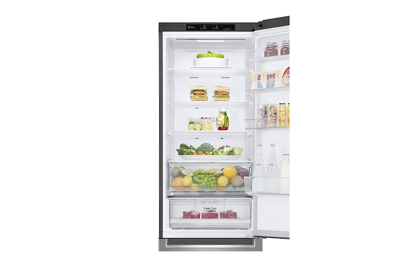 LG Frigorifero Combinato Classe energetica D Maniglie integrate Display interno LED, GBB62PZGFN