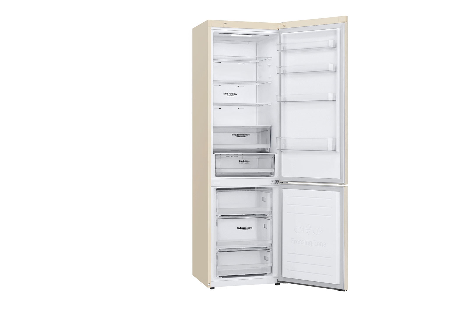 LG Frigorifero Smart Combinato Classe energetica E Maniglie integrate Display esterno LED, GBB62SEHMN