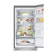 LG Frigorifero combinato | Classe D, 341L | Wi-Fi, Wine Rack, Door & Linear Cooling, Fresh Balancer & Converter | Noble Steel, GBB71NSUGN