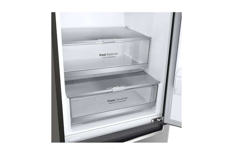 LG Frigorifero Smart Combinato Classe energetica D Maniglie integrate Display esterno LED, GBB71PZDFN