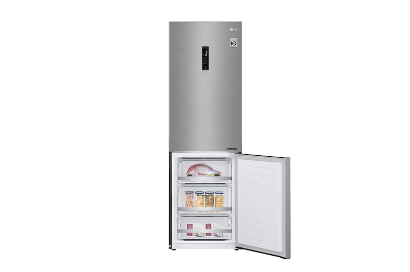 LG Frigorifero Smart Combinato Classe energetica D Maniglie integrate Display esterno LED, GBB71PZDFN