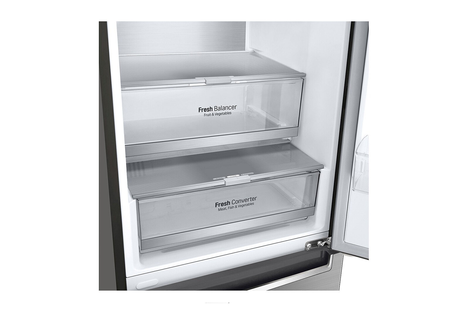 LG Frigorifero Combinato Classe energetica D Display esterno LED Metal Fresh, GBB71PZUFN