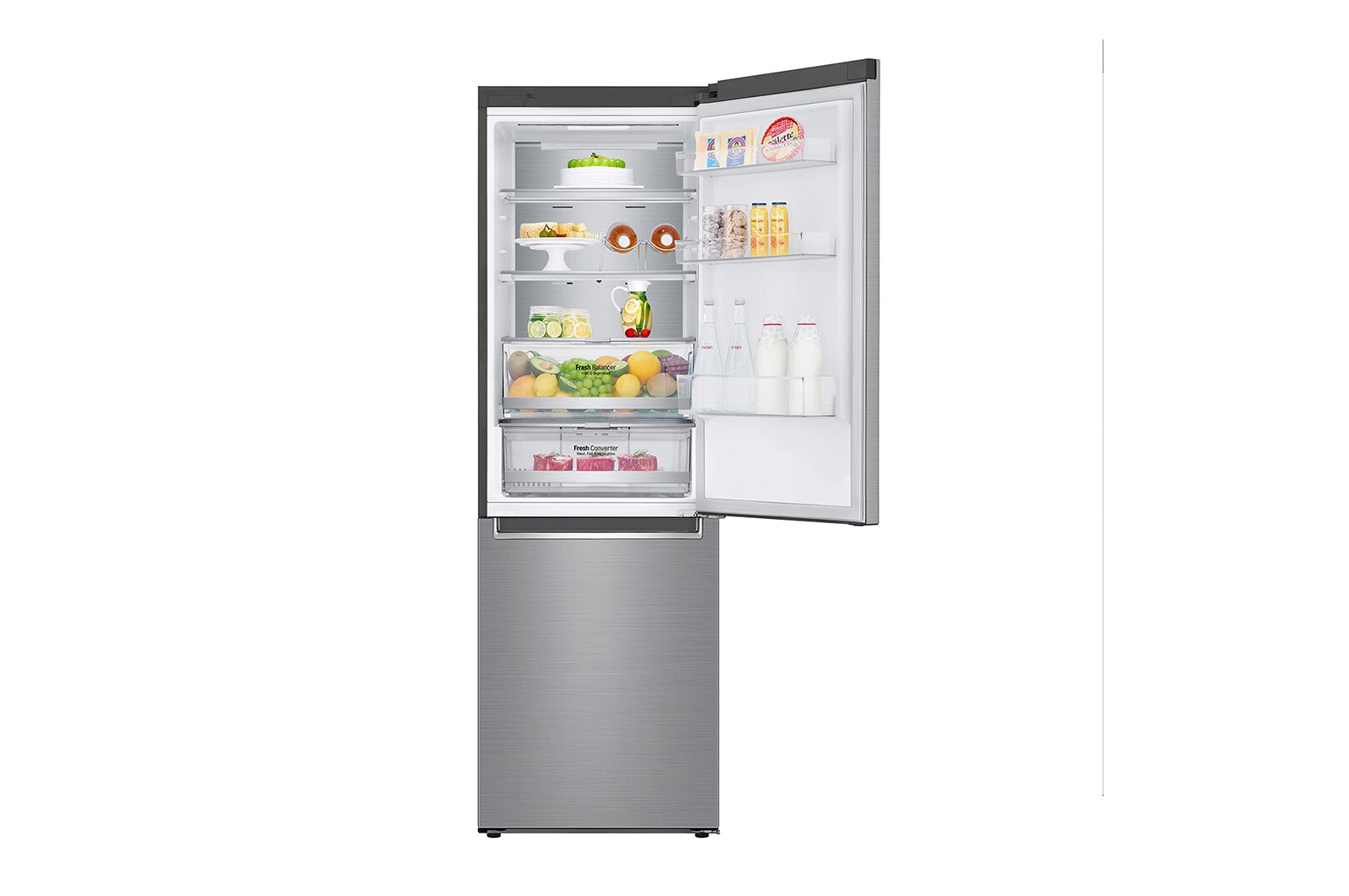 LG Frigorifero Combinato Classe energetica D Display esterno LED Metal Fresh, GBB71PZUFN