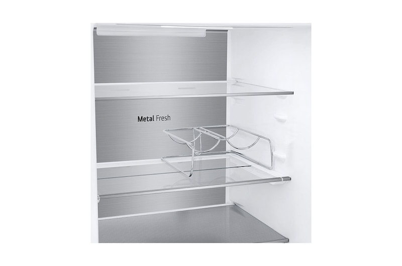 LG Frigorifero combinato | Classe D, 341L | Wi-Fi, Wine Rack, Door & Linear Cooling, Fresh Balancer & Converter, No frost | Inox, GBB71PZUGN