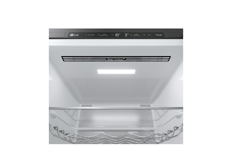 LG Frigorifero combinato | Classe C, 387L | Porte in vetro, Wi-Fi, Door&Linear Cooling, Fresh Balancer&Converter | Nero lucido, GBB72BM9CQ1