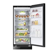 LG Frigorifero combinato | Classe D, 387L | Porte in vetro, Wi-Fi, Door&Linear Cooling, Fresh Balancer&Converter | Nero lucido, GBB72BM9DQ