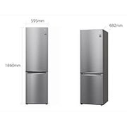 LG Frigorifero Combinato Classe energetica D Maniglie integrate Display interno LED, GBB61PZGGN