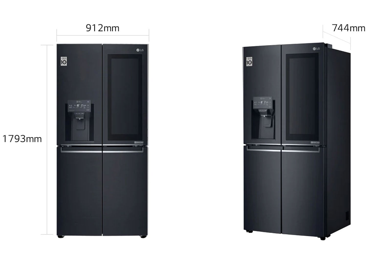 LG 638L Multidoor Frigorifero con Dispenser Acqua e Ghiaccio - Nero, GMX945MC9F