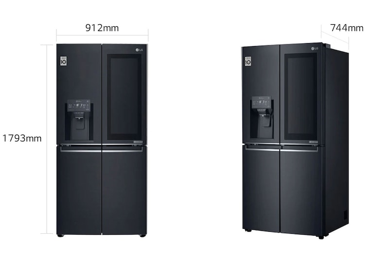 LG 638L Multidoor Frigorifero con Dispenser Acqua e Ghiaccio - Nero, GMX945MC9F