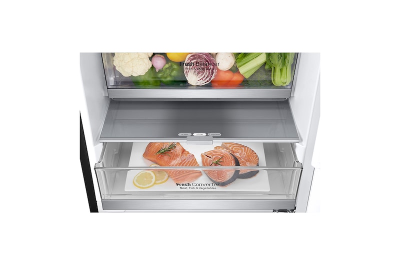 LG Frigorifero Combinato Classe energetica D Maniglie integrate Metal Fresh, GBB72MCVFN