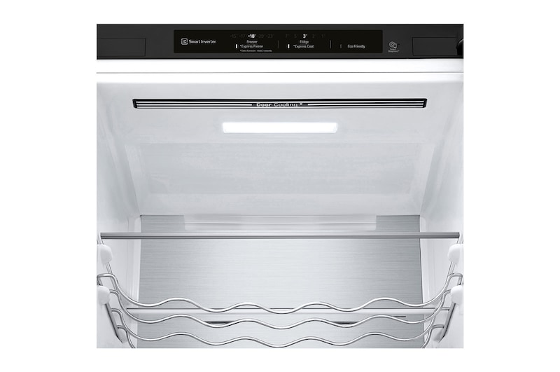 LG Frigorifero combinato | Classe D, 384L | Wine Rack, Door & Linear Cooling, Fresh Balancer & Converter, No frost | Nero, GBB72MCVGN
