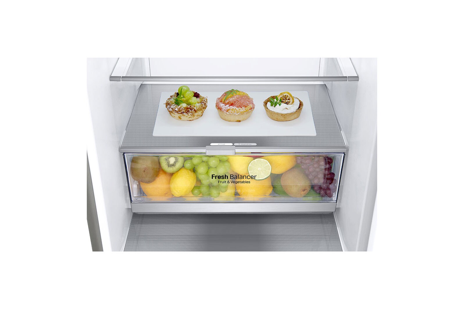 LG Frigorifero Smart Combinato Classe energetica D Maniglie integrate Display esterno LED, GBB72NSDXN