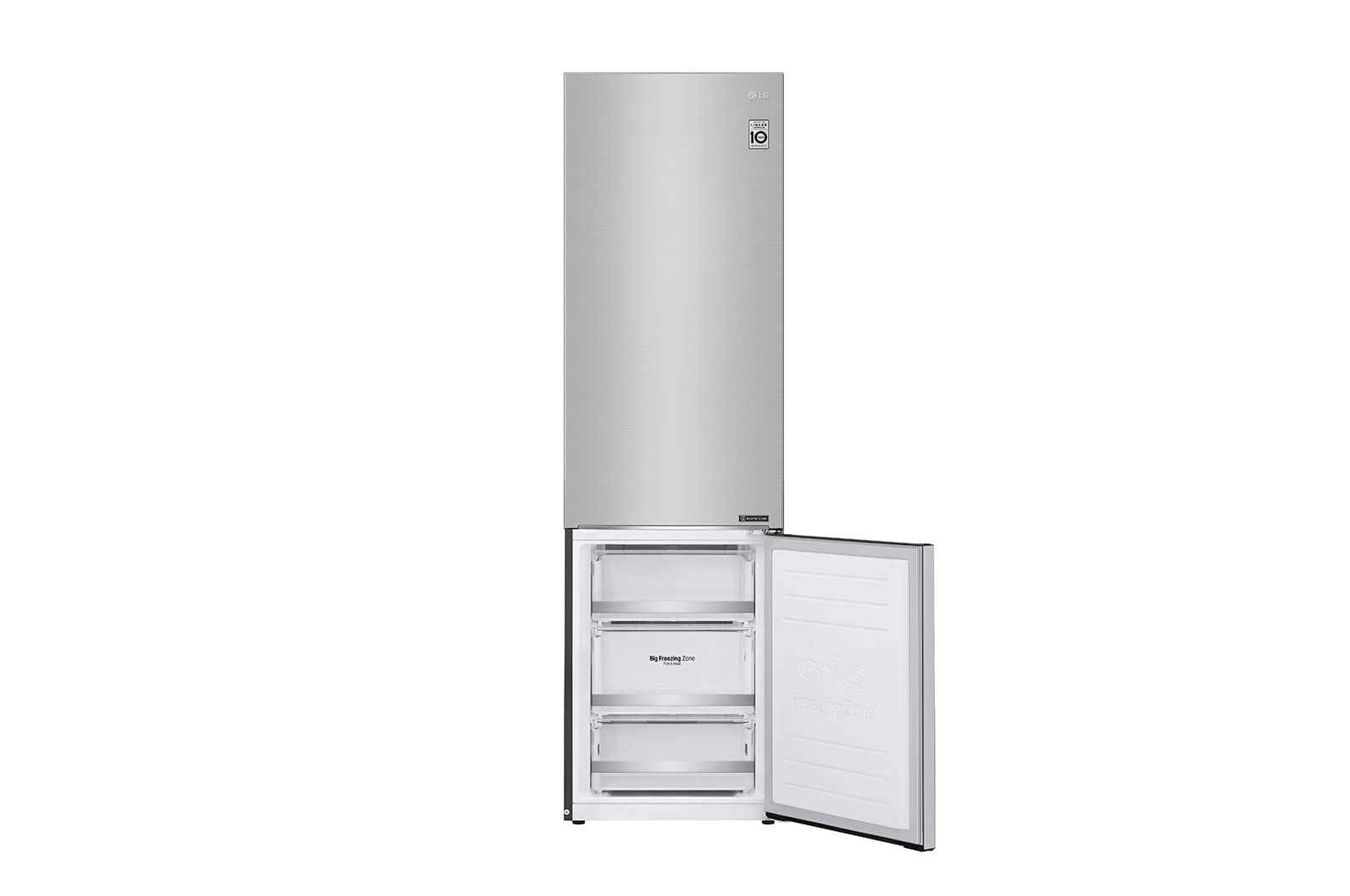 LG Frigorifero Combinato Classe energetica D Maniglie integrate Display interno LED, GBB72NSEXN