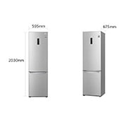 LG Frigorifero combinato | Classe C, 384L | Wi-Fi, Door & Linear Cooling, Fresh Balancer & Converter, No frost | Noble Steel, GBB72NSUCN