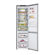 LG Frigorifero combinato | Classe C, 384L | Wine Rack, Door & Linear Cooling, Fresh Balancer & Converter, No frost | Noble Steel, GBB72NSVCN1