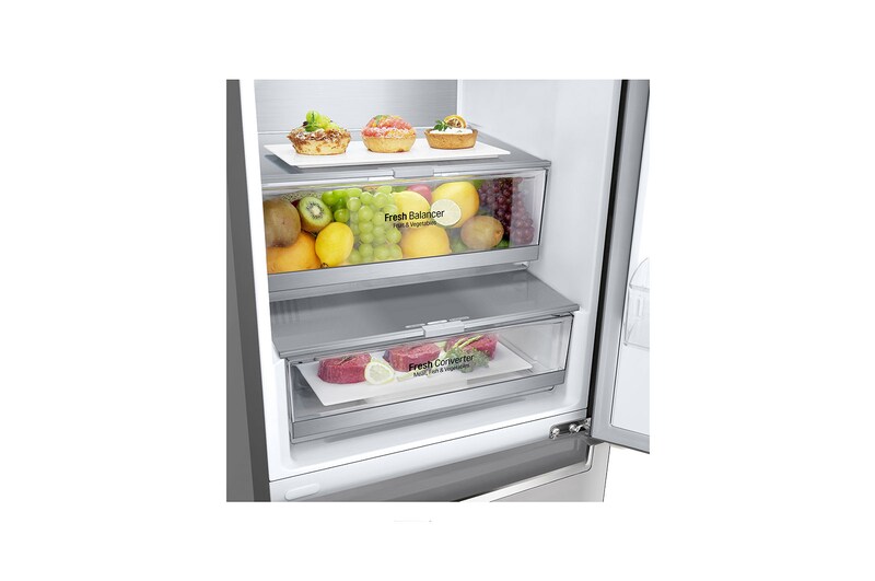 LG Frigorifero Combinato Classe energetica D Metal Fresh, GBB72NSVFN