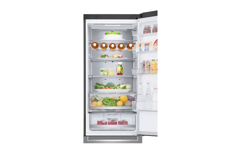 LG Frigorifero Smart Combinato Classe energetica D Maniglie integrate Display esterno LED, GBB72PZUFN