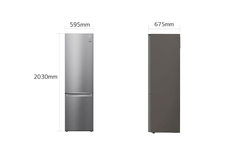 LG Frigorifero combinato | Classe C, 384L | Wine Rack, Door & Linear Cooling, Fresh Balancer & Converter, No frost | Inox, GBB72PZVCN