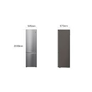 LG Frigorifero combinato | Classe C, 384L | Wine Rack, Door & Linear Cooling, Fresh Balancer & Converter, No frost | Inox, GBB72PZVCN