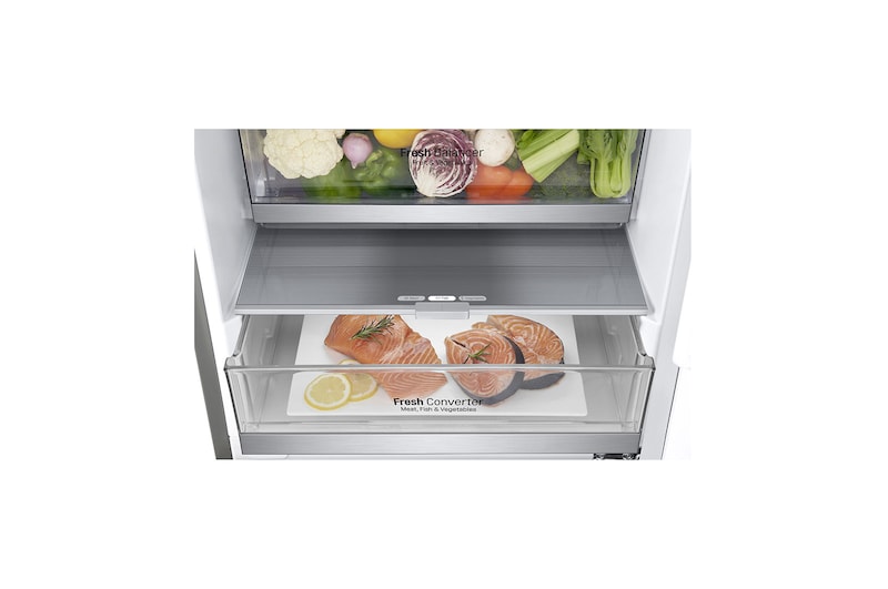 LG Frigorifero Smart Combinato Classe energetica D Maniglie integrate Display esterno LED, GBB72SADXN