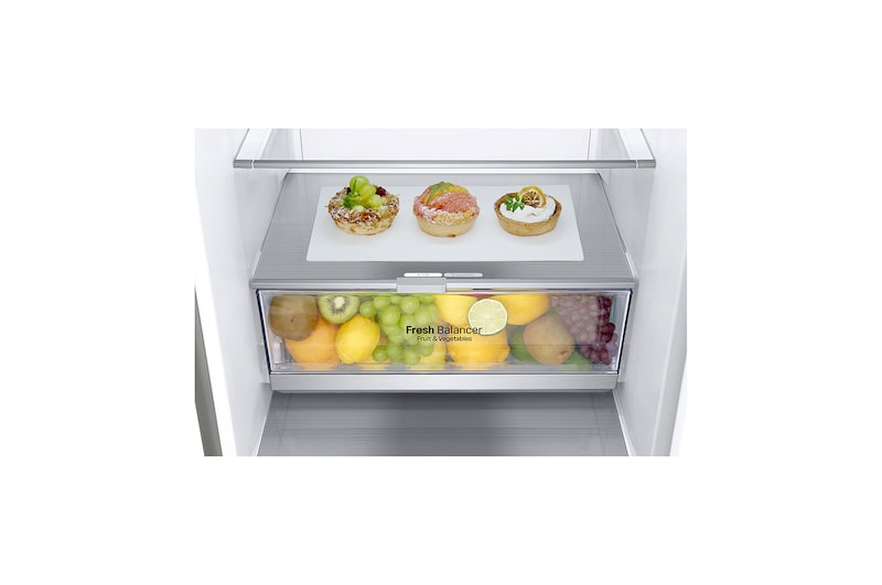 LG Frigorifero Smart Combinato Classe energetica D Maniglie integrate Display esterno LED, GBB72SADXN