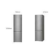 LG Frigorifero Combinato Maniglie integrate Display interno LED, GBB72SAECN