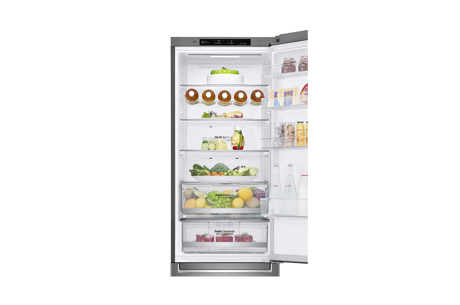 LG Frigorifero Combinato Maniglie integrate Display interno LED, GBB72SAECN