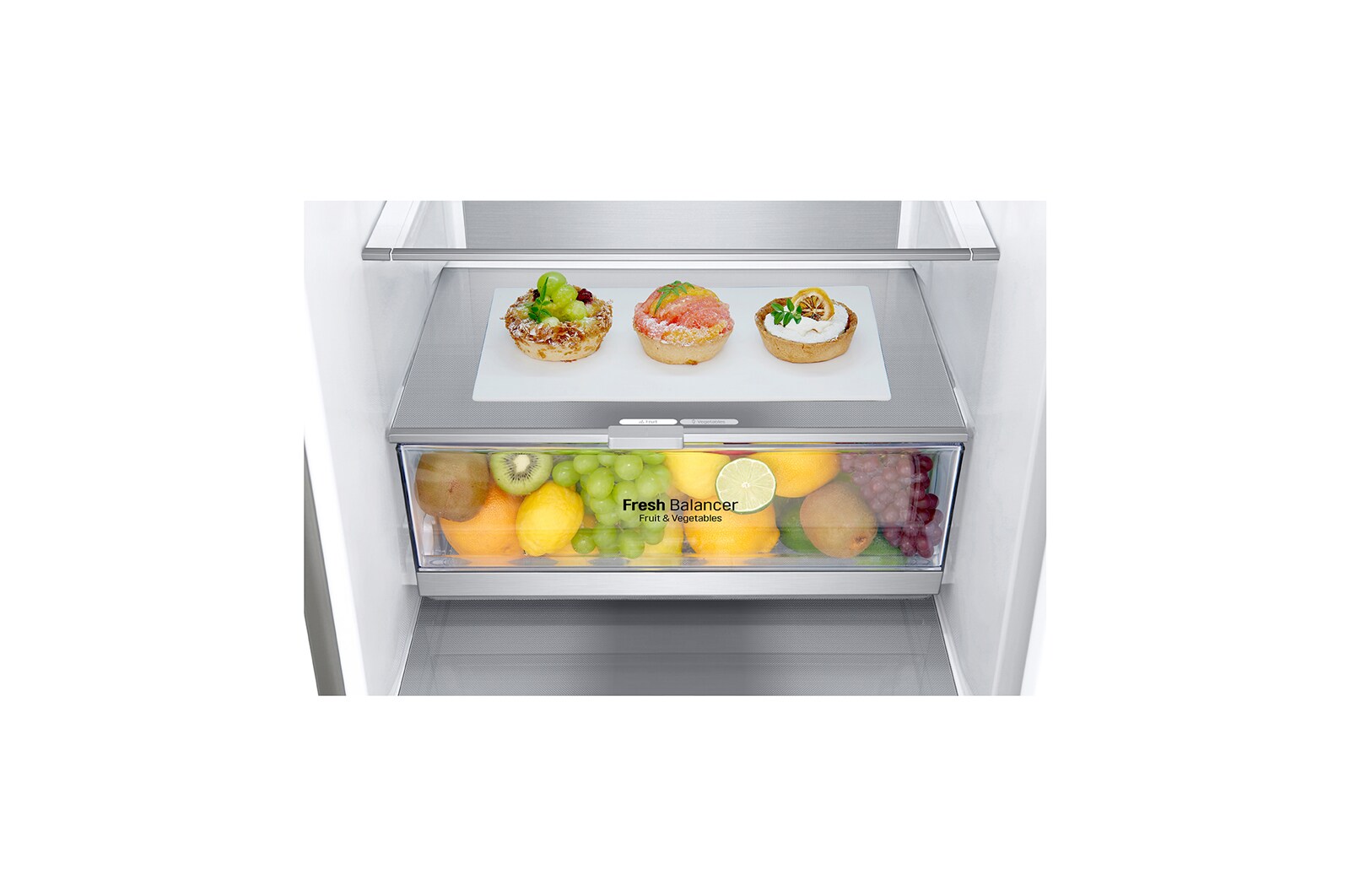 LG Frigorifero combinato | Classe C, 384L | Wi-Fi, Door&Linear Cooling, Fresh Balancer&Converter, No frost | Inox Saffiano, GBB72SAUCN1